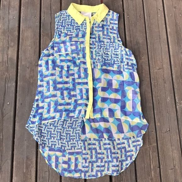 💫4/30 ADDISON Silk Hi-Low Sleeveless Blouse - Picture 2 of 9